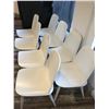 Image 2 : GROUP OF 8 WHITE DINING CHAIRS
