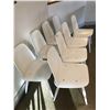 Image 2 : GROUP OF 8 WHITE DINING CHAIRS