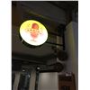 Image 2 : WALL MOUNTED "ADINA RADIO" LIGHTED AD SIGN (15" DIAMETER X 5" WIDE)