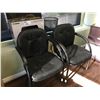 Image 1 : 2 BLACK LEATHER FINISHED CLIENTS CHAIRS, CANON PRINTER & SMALL METAL WASTE PAPER BASKET