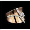 Image 1 : 0.45 ctw Diamond Ring - 14KT Two Tone Gold