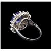 Image 3 : 14KT White Gold 5.05 ctw Tanzanite and Diamond Ring