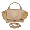 Celine Beige Leather Suede Trapeze Two-Way Bag