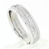 Image 7 : Scott Kay Solid 950 Platinum Fancy Textured Milgrain 5.9mm Comfort Fit Band Ring