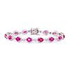 Image 1 : 7.93 ctw Ruby and 1.93 ctw Diamond Platinum Bracelet