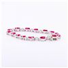 Image 2 : 7.93 ctw Ruby and 1.93 ctw Diamond Platinum Bracelet