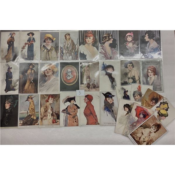 Pretty Lady Signed Barribel Postcards 29 Cards