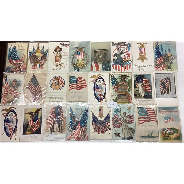 Patriotic Holiday Greeting Postcards 35+