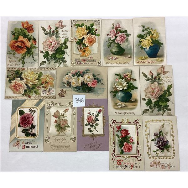 Novelty - Silk Klein Flower Postcards 14