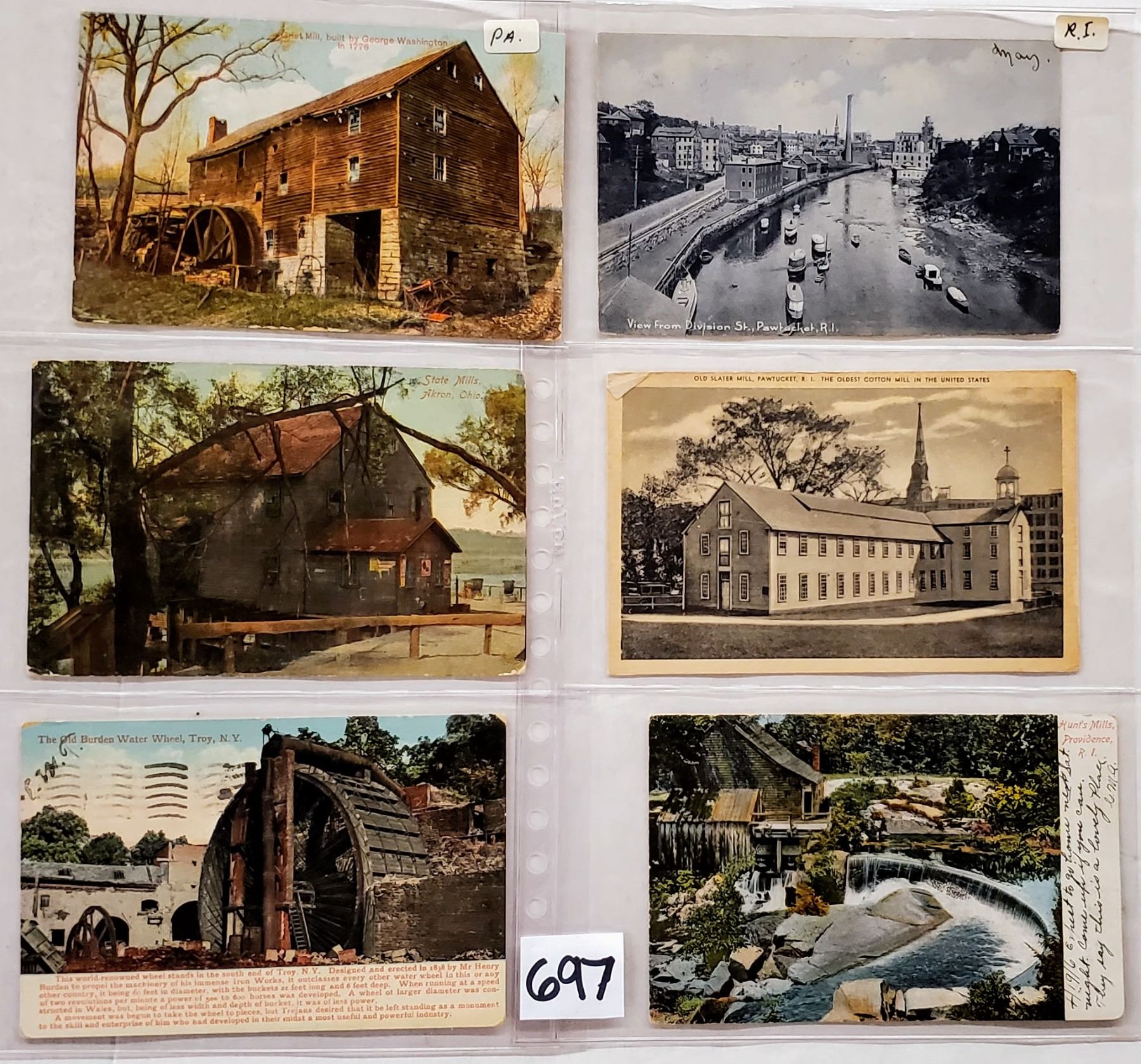 Mills - Factories - Industry All Over US 50 Postcards