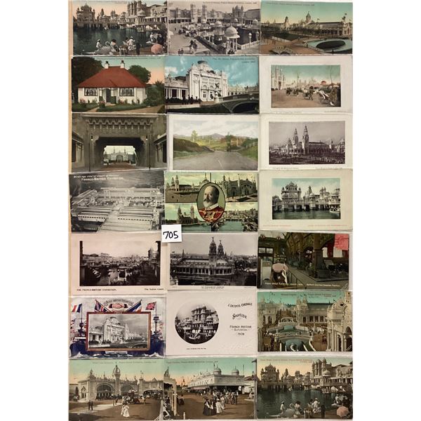 1908 Franco-British Exhibition Expo 30 Postcards