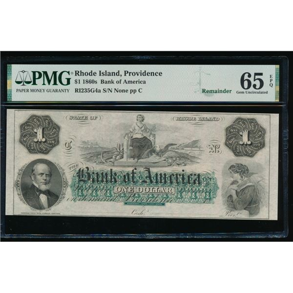 1860s $1 Providence RI Obsolete PMG 65EPQ
