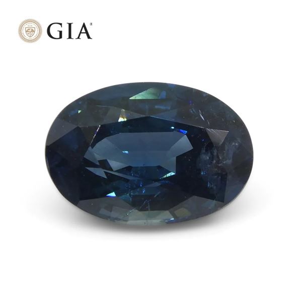 GIA Certified 3.87ct Oval Madagascar Blue Sapphire