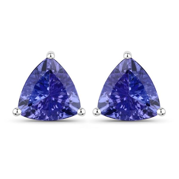 14KT White Gold 3.48ctw Tanzanite Earrings