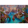 Image 1 : THOMAS KINKADE Peter Pan & Captain Hook in Neverland Giclee on Canvas