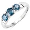 Image 1 : 14KT White Gold 1.15ctw Blue Diamond Ring