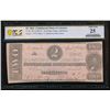 Image 1 : 1863 $2 T-61 Confederate PCGS 25