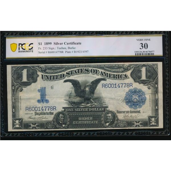 1899 $1 Black Eagle Silver Certificate PMG 30