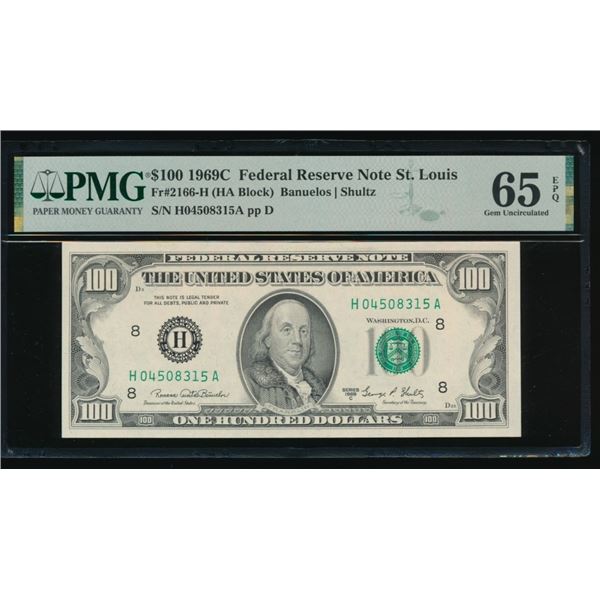 1969C $100 St Louis FRN PMG 65EPQ