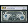 Image 1 : 1899 $2 Mini Porthole Silver Certificate PCGS 30