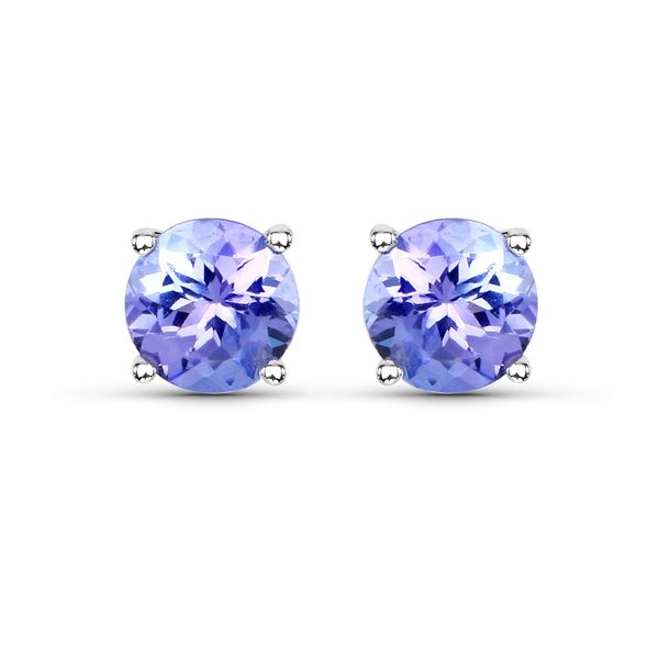 14KT White Gold 0.96ctw Tanzanite Earrings