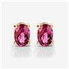 Image 2 : 14KT Yellow Gold 1.56ctw Pink Tourmaline Earrings