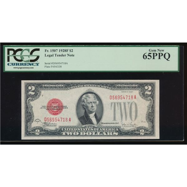 1928F $5 Legal Tender Note PCGS 65PPQ