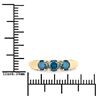 Image 3 : 14KT Yellow Gold 1.08ctw Blue Diamond Ring