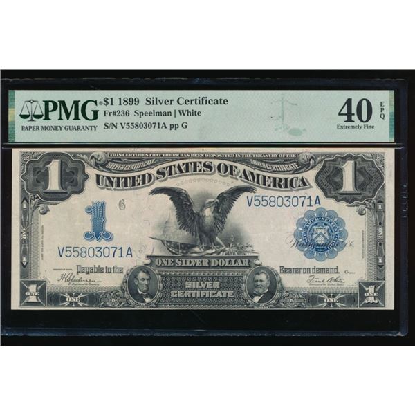 1899 $1 Black Eagle Silver Certificate PMG 40EPQ