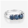 Image 3 : 14KT White Gold 1.15ctw Blue Diamond Ring