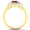 Image 4 : 14KT Yellow Gold 2.30ct Ruby and Diamond Ring