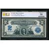 1899 $2 Mini Porthole Silver Certificate PCGS 58