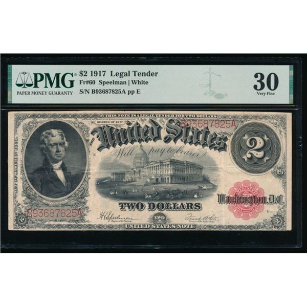 1917 $2 Legal Tender Note PMG 30