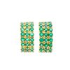 Image 1 : Plated 18KT Yellow Gold 2.25ctw Green Agate Earrings