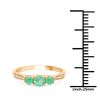 Image 3 : 14KT Yellow Gold 0.48ctw Zambian Emerald and White Diamond Ring