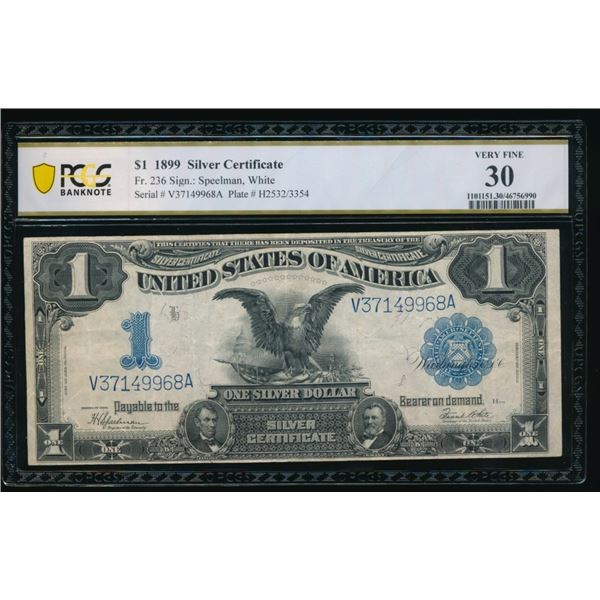 1899 $1 Black Eagle Silver Certificate PCGS 30
