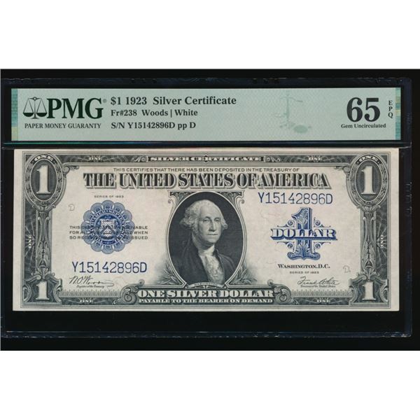 1923 $1 Silver Certificate PMG 65EPQ
