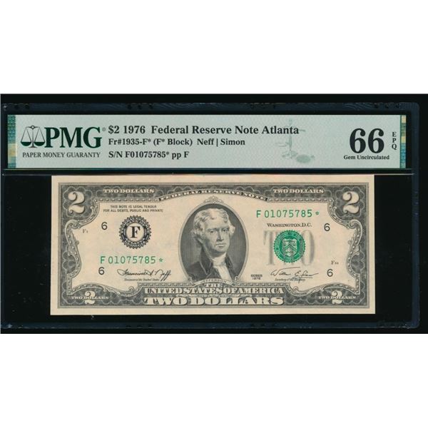 1976 $2 STAR Atlanta FRN PMG 66EPQ