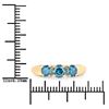 Image 3 : 14KT Yellow Gold 1.03ctw Blue Diamond Ring