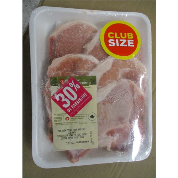 SHELF PULLS (AS IS):  CLUB PACK PORK LOIN CENTER CHOP