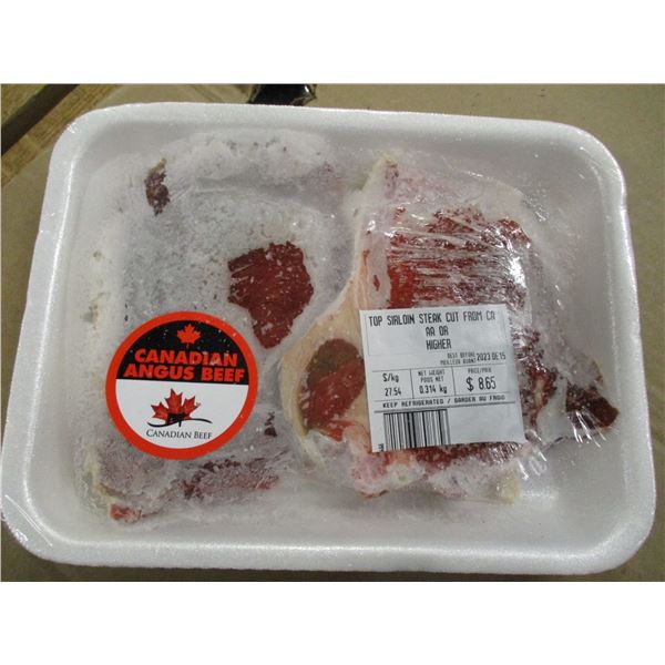 SHELF PULLS (AS IS):  TOP SIRLOIN  STEAK CUT (APPROX $8.85)