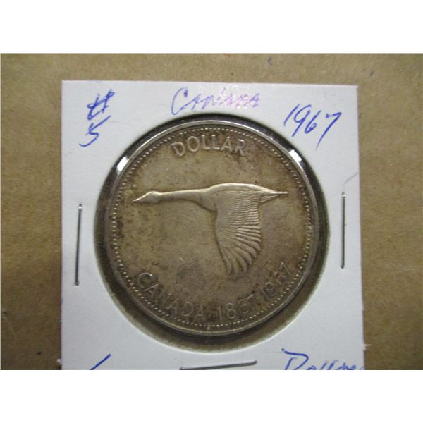 1967 CANADA GOOSE SILVER DOLLAR