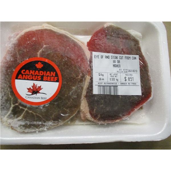 SHELF PULLS (AS IS):  EYE OF ROUND STEAK (APPROX $8.50)