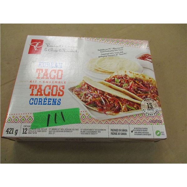 SHELF PULLS (AS IS):  KOREAN TACO KIT