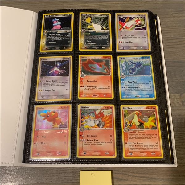 Older Pokemon Card Binder, Stamped Pokemon cards