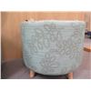 Image 10 : Qty 2 Kimball Joelle Ottomans w/ 1 Veneer Top 20" dia, 17"H (top needs repair/broken pins)