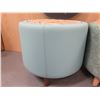 Image 8 : Qty 2 Kimball Joelle Ottomans w/ 1 Veneer Top 20" dia, 17"H (top needs repair/broken pins)