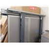 Image 2 : Metal Cubicle w/ 2 Sides 64"x43"& 3 Cabinets 30"x16"x16" (unassembled)