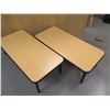 Image 2 : Qty 3 Tables: 2 Rectangle 46"x22" & 1 Oval 32"x18"H