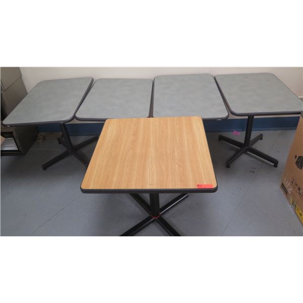 Qty 5 Vecta & Steelcase Tables w/ Pedestal Base 35"x24"